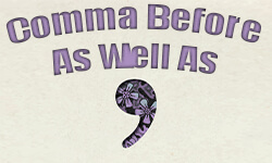 Comma Before “As Well As” ~ Rules & Examples